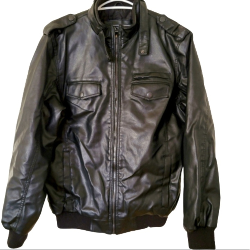 Buffalo David Bitton Men's Black Jafur Vegan Leather Jacket (EUC)